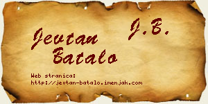 Jevtan Batalo vizit kartica
